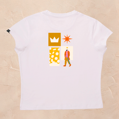 camiseta de mujer con estampado de melchor
