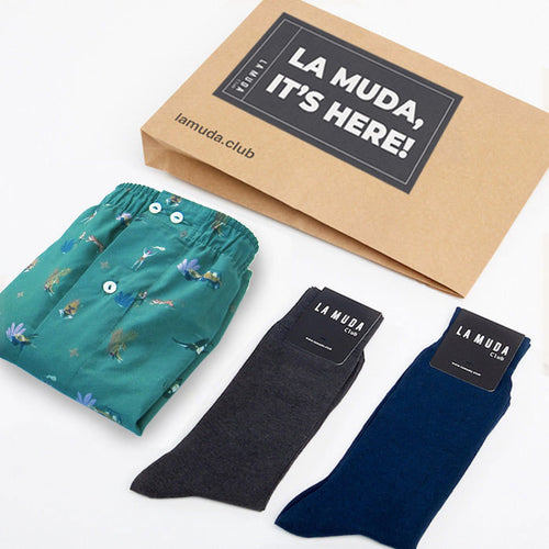 Set La Muda Boxers 1 calzoncillo (100% algodón) + 2 pares de calcetines (98% algodón) - La Muda Club