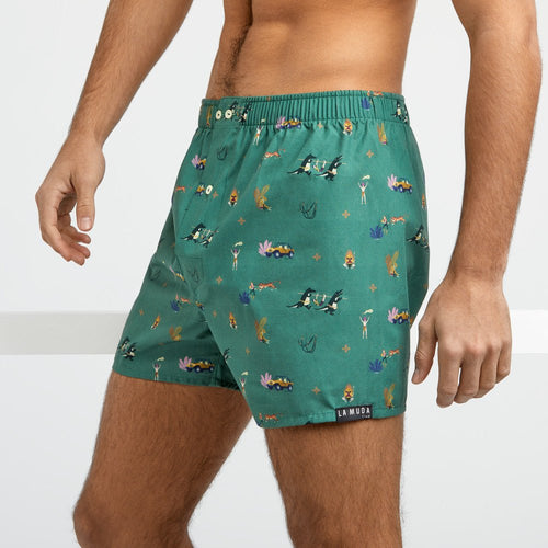 #02 SALVAJE Calzoncillos de diseño 100% de algodón tipo boxers - La Muda Club