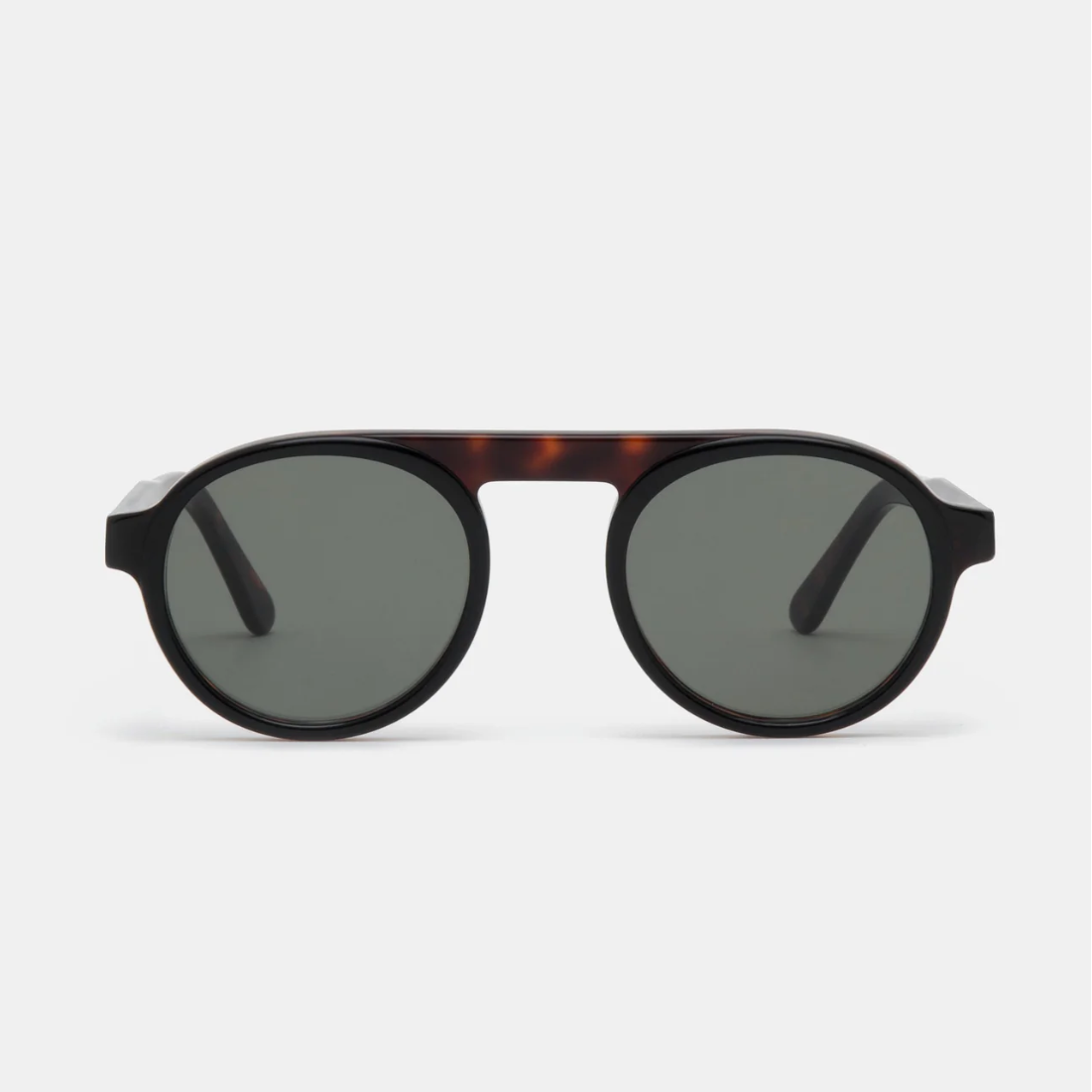 gafas de sol patrón carey con lente redondeada para adulto