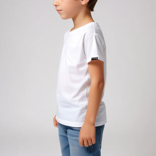 Camiseta blanca lisa "The Classic" para niños y niñas - La Muda Club