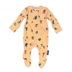 Pijama de bebé con estampado a rayas de astronautas, fabricado en algodón.