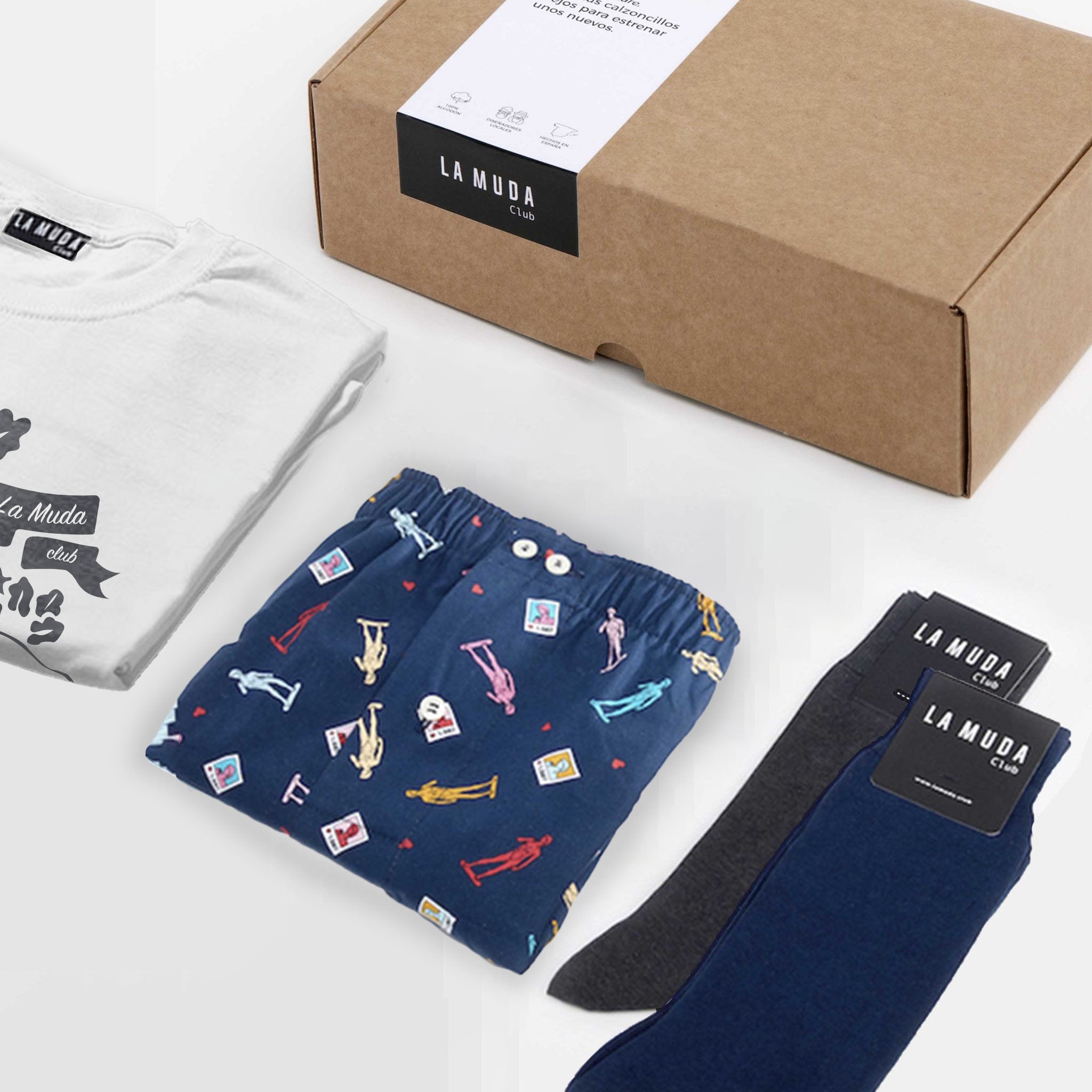 SUSCRIPCIÓN | BOXER & CALCETINES & CAMISETA estampada - La Muda Club